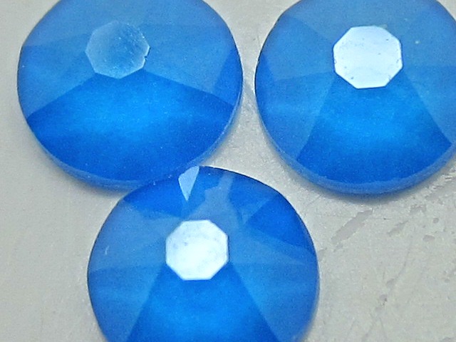 1 Gross 10ss NEON BLUE (maxima) LACQUER FLATBACK PRECIOSA Rhinestones